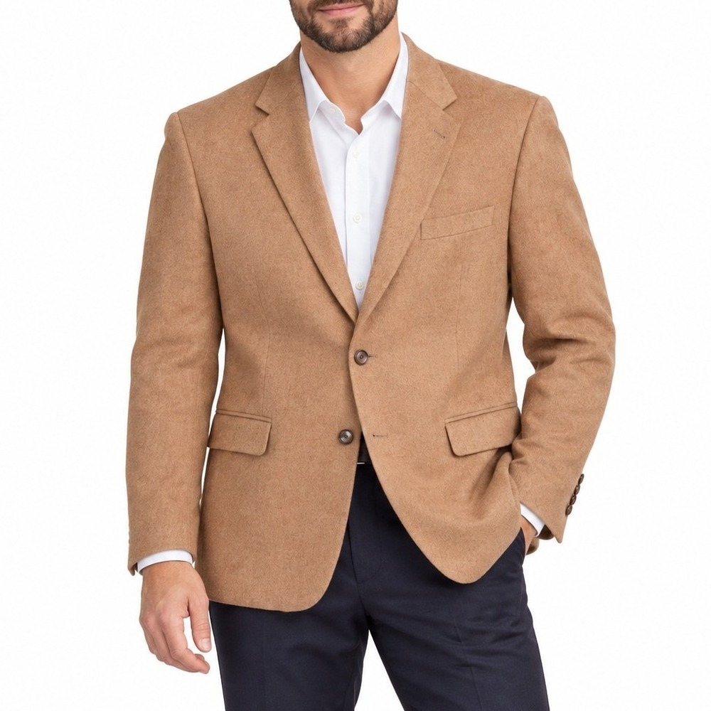 Turnbury Sport Coat Mens 50R Camel Tan 100% Camel Hair Blazer Luxury Old Money